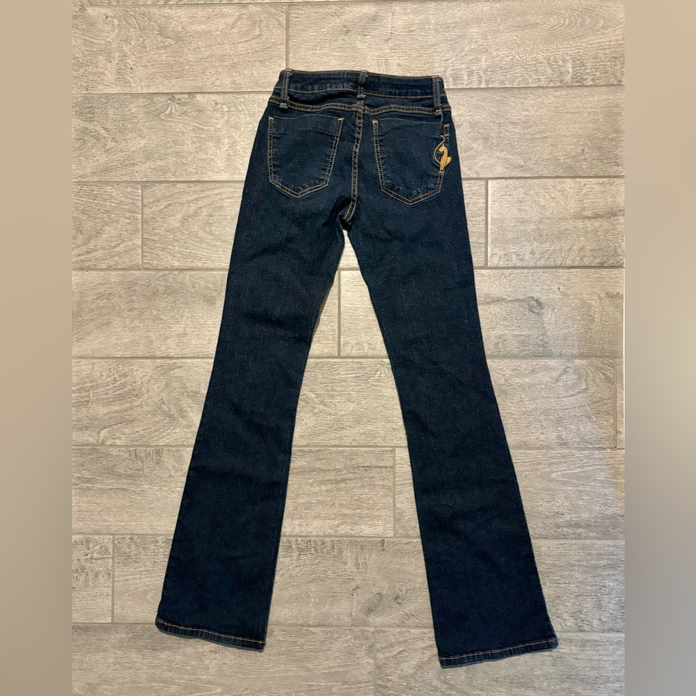 Baby Phat Bootcut low rise jeans, silver label